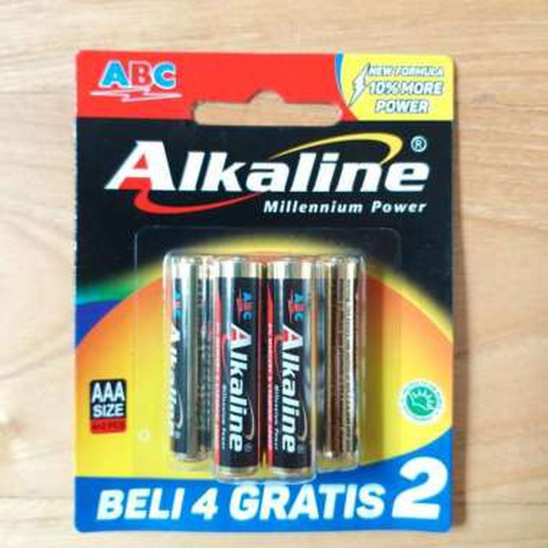 ABC ALKALINE AAA LR03 4B+2