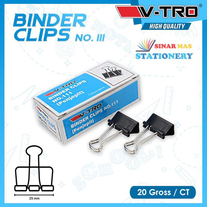 BINDER CLIPS 107 V TRO