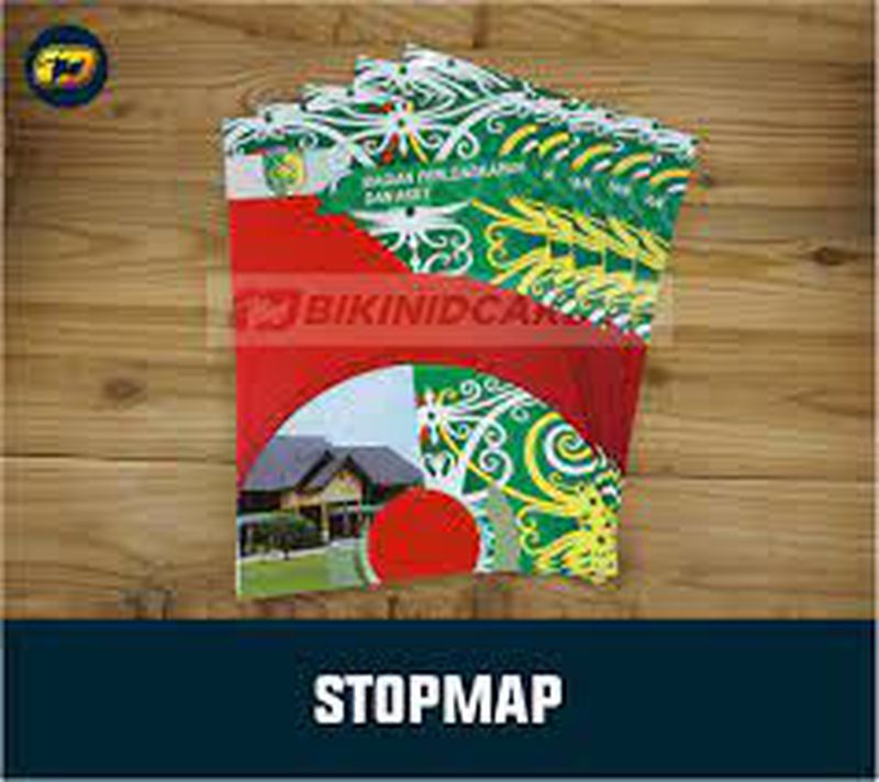 Cetak stop map kertas hvs dobel folio logo dinas