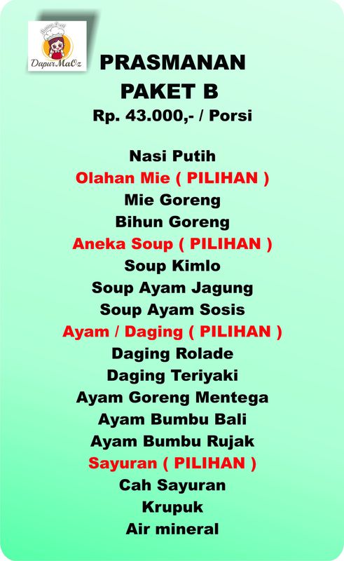 Prasmanan Paket B