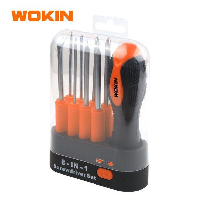 WOKIN 9pcs Interchangeable Screwdriver Set/Set Obeng 9pcs