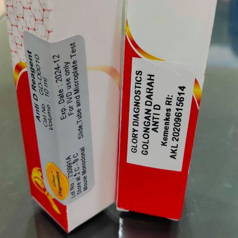 Reagen Golongan Darah Glory Diagnostics Goldar Per Vial - Anti D Rhesus ...