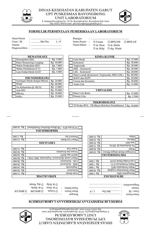 Brosur Pemeriksaan Laboratorium