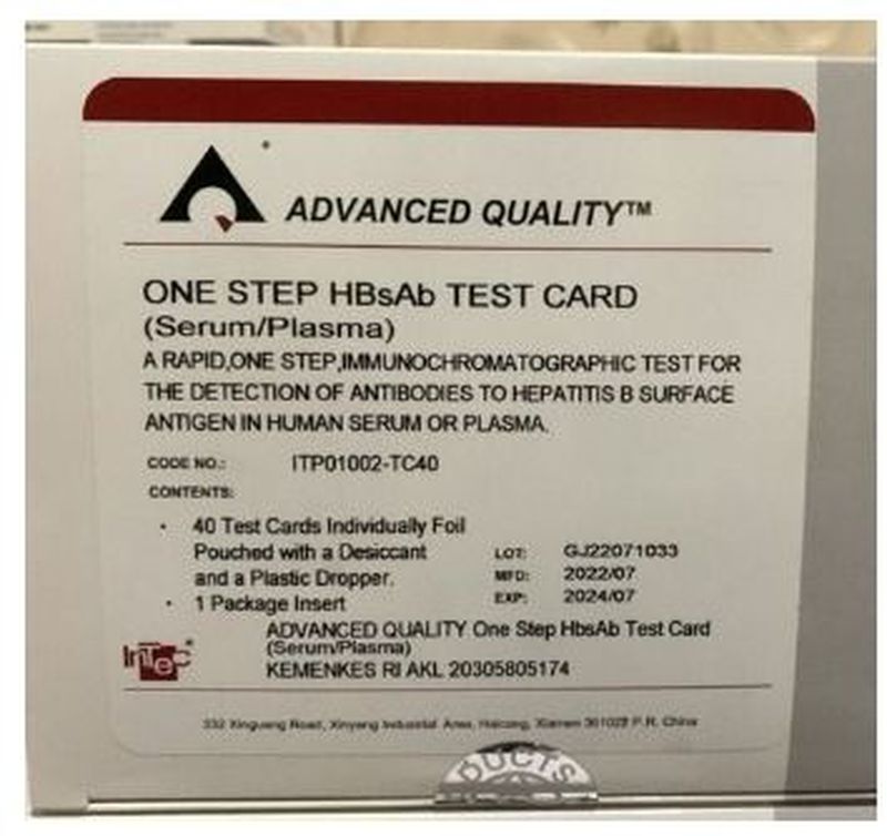 HBSAG Card INTEC isi 40 Test