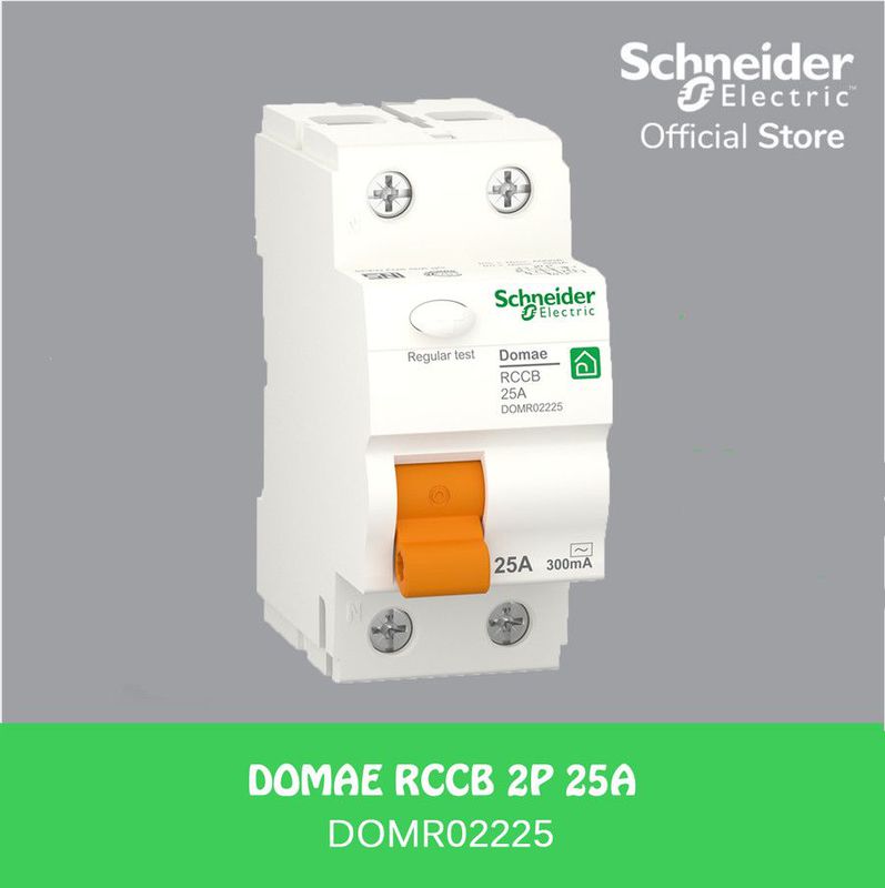 SCHNEIDER ELECTRIC RCCB DOMAE 2P-300mA 25A DOMR02225 #ELCB