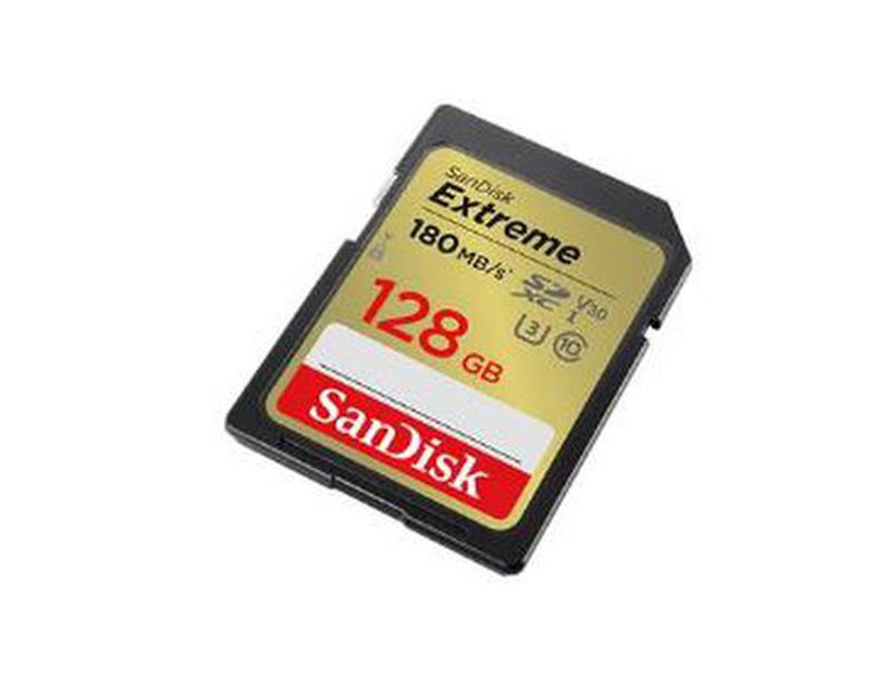 SANDISK Extreme SDXC UHSI 128GB (180mbps) Memory Card