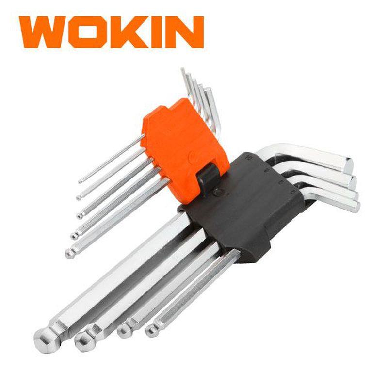 WOKIN 9pcs ExtraLongarm Ball Point Hex Key Set