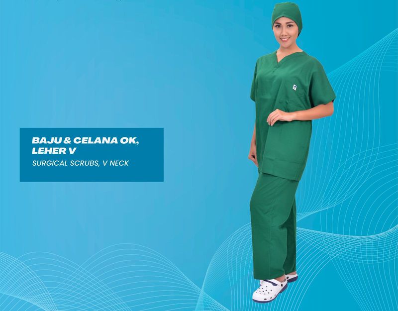 BAJU & CELANA SURGICAL SCRUB (TR TWILL ANTI BAKTERI)