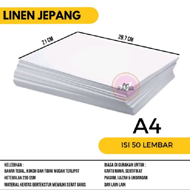 Kertas Karton Linen Gsm A