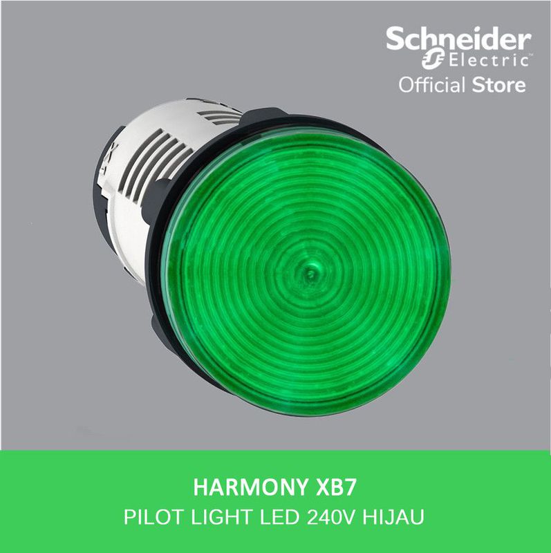 SCHNEIDER PILOT-LAMP LED 240VAC HIJAU XB7EV03MP