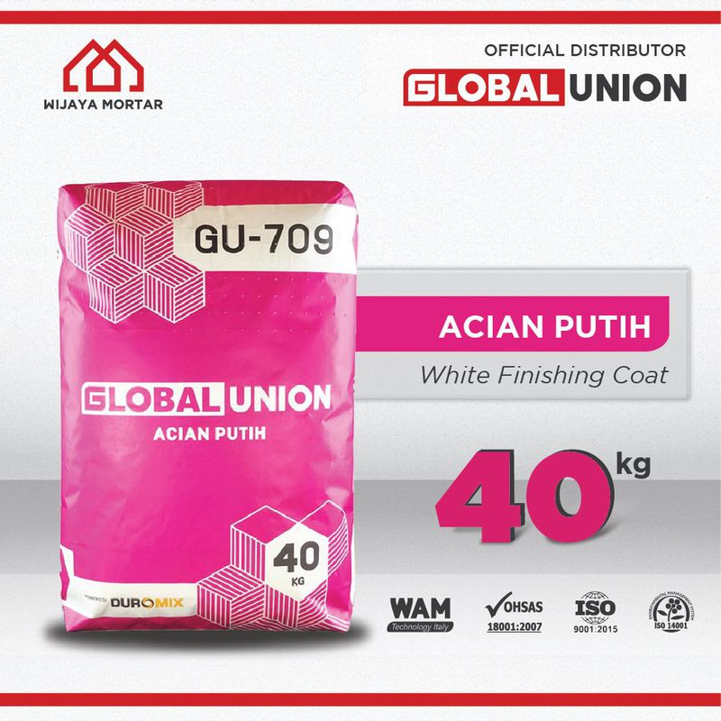 Semen Instan Mortar Acian Putih Global Union 40kg