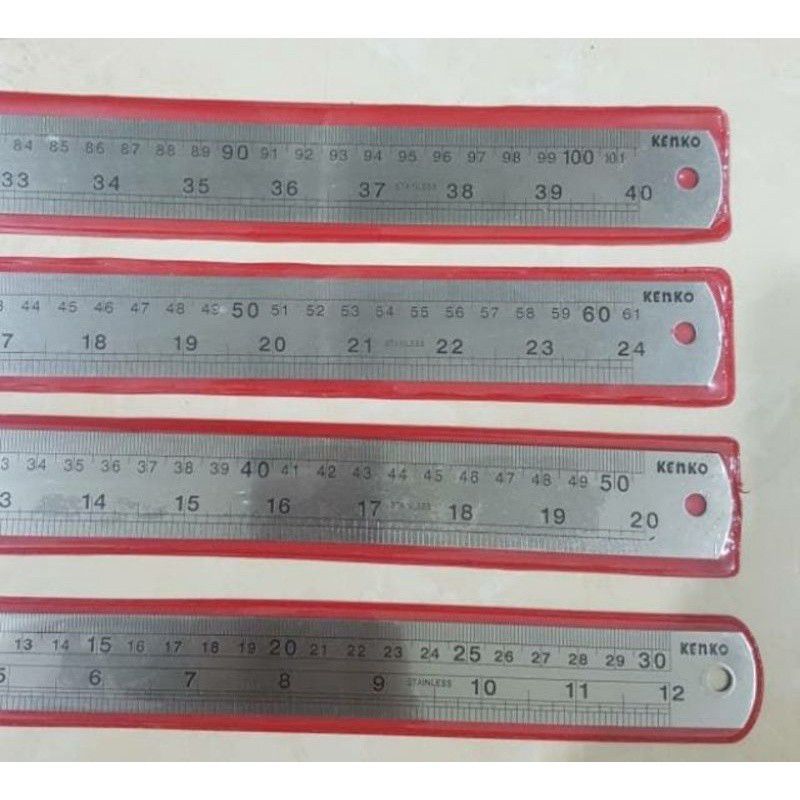 Kenko Penggaris Besi 40 CM - Mistar Besi - Ruler Stainless Steel