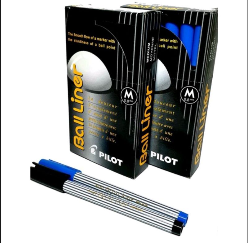 Pulpen Pilot Balliner Biru dan Hitam - Hitam
