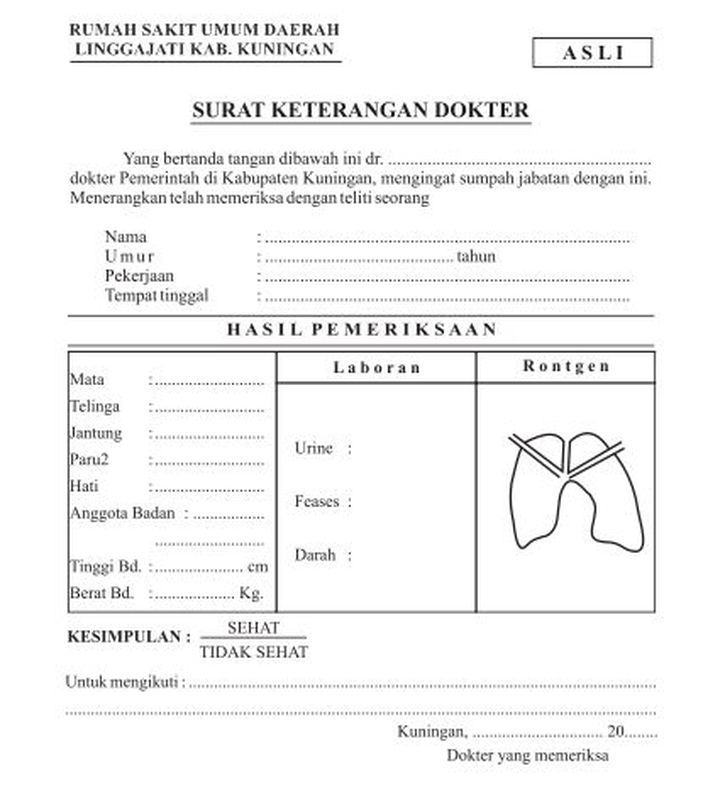 Buku Surat Keterangan Dan Surat Rujukan - S.K Dokter