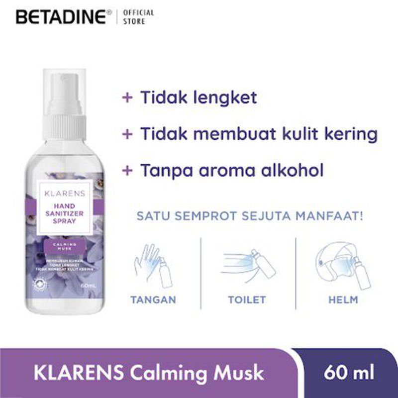 KLARENS HAND SANITIZER SPRAY CALMING MUSK