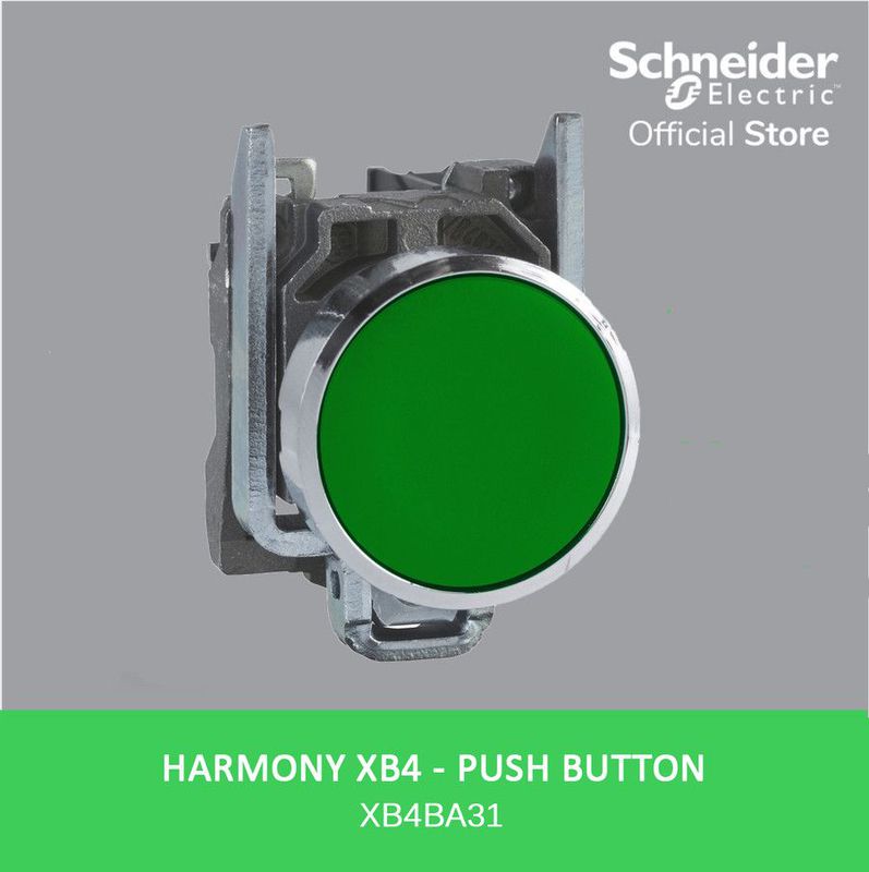 SCHNEIDER PUSH BUTTON XB4BA31 HIJAU (1 N/O)