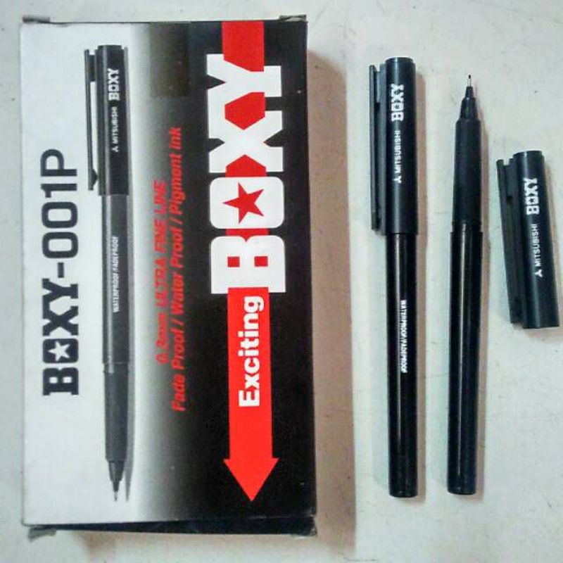 Ballpoint Boxy Hitam