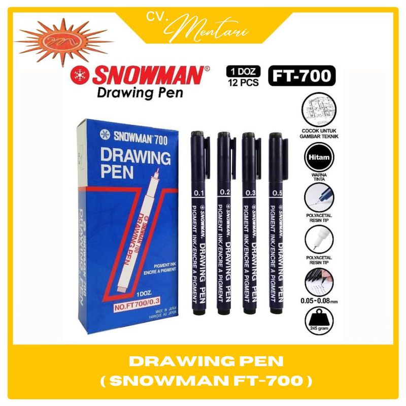 DRAWING PEN SNOWMAN FT700