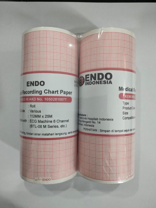 Endo Medical Recording Chart Paper 112MM x 25M (ECG Machine 6 Channel)