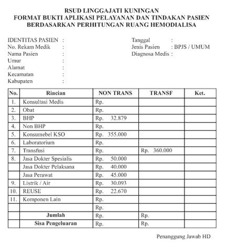 Lembar Bukti Aflikasi Pelayanan Dan Tindakan Pasien Dan Lembar Bukti ...