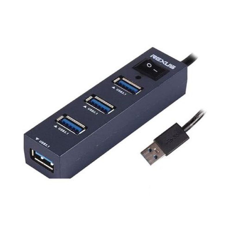 USB HUB REXUS RXH-327 V 3.1 4P ON/OFF - KJS 777