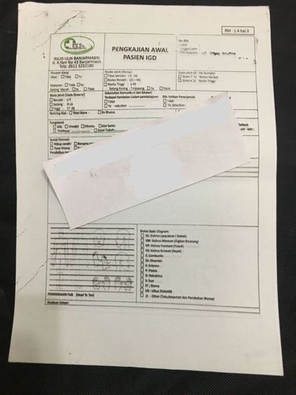 Lampiran Isi Status Rawat Inap - RM 1.4 hal 3 warna - Pengkajian Awal ...