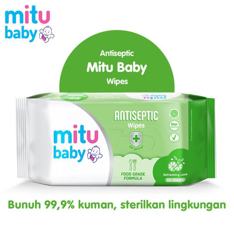 Mitu Baby Tisu Basah Bayi Antiseptik - 50's