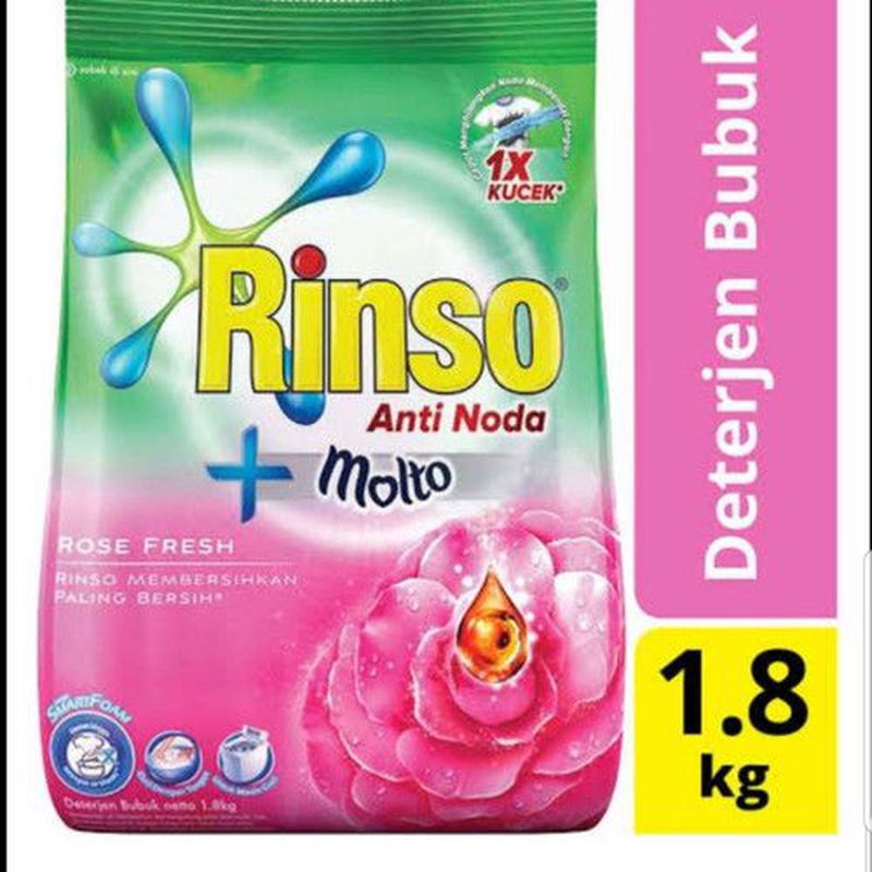 Rinso Molto Bubuk Rose Fresh