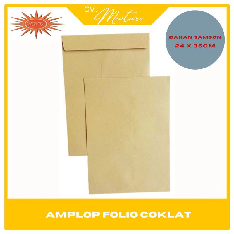 AMPLOP FOLIO COKLAT SAMSON - Per Pcs