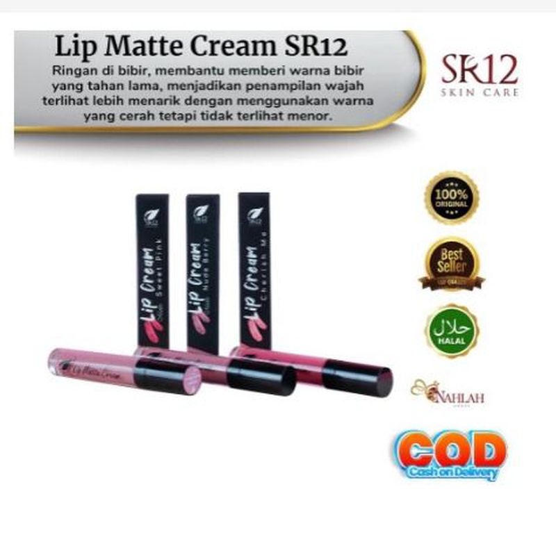 LIP MATTE LIPSTIK MATTE TAHAN LAMA SR12 SKINCARE LIPSTIK TAHAN LAMA LIP