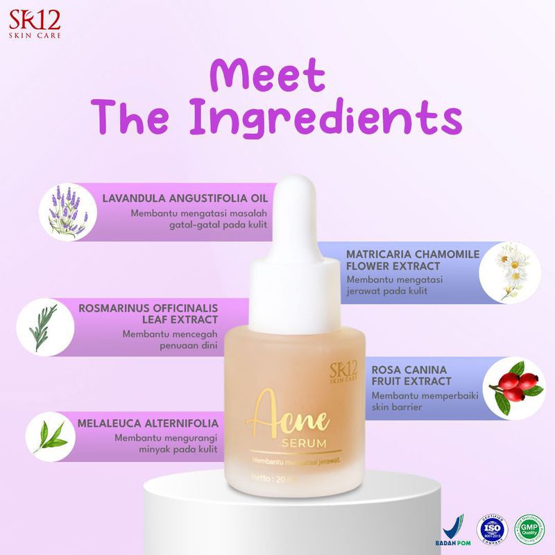 SERUM PENGHILANG BEKAS JERAWAT SERUM ACNE SR12 SKINCARE OBAT JERAWAT