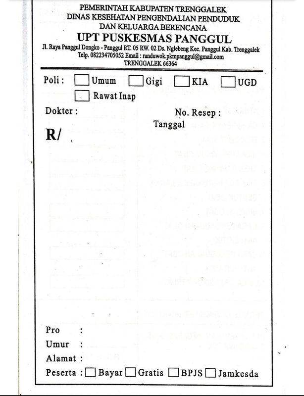 Blangko Resep Cetak Bolak Balik HVS