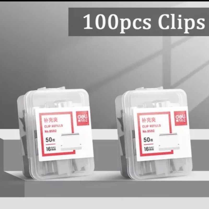 Push Clip Stapler Remover Binder Push Clamp 100clips refill
