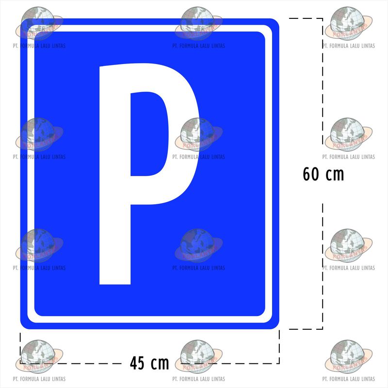 Rambu Lalulintas 60 cm Parkir Polos