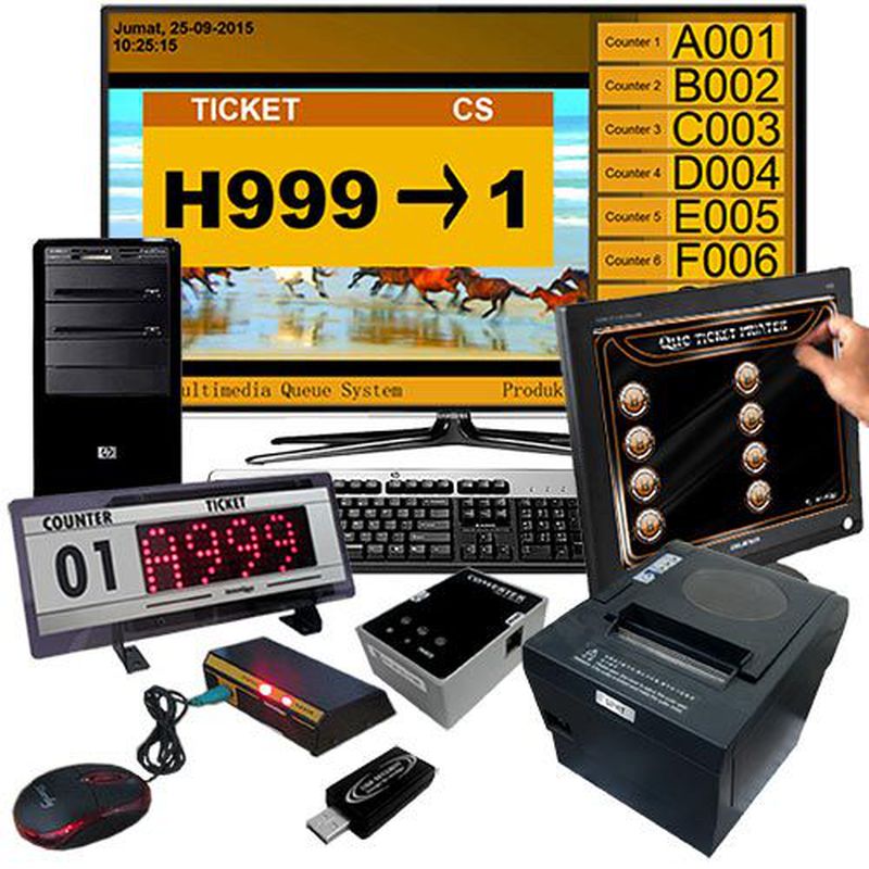 Mesin Antrian InterActive Advanced Multimedia Queue System Touch Screen V.5