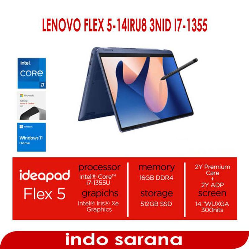 Lenovo IdeaPad Flex 5 14IRU8 Core I7-1355U 16GB 512GB W11+OHS