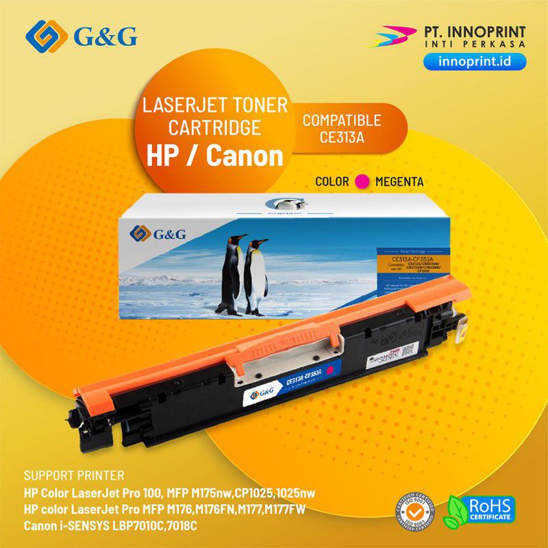 Toner HP LaserJet 100 color MFP M175nw Compatible Magenta - 126A (CF313)
