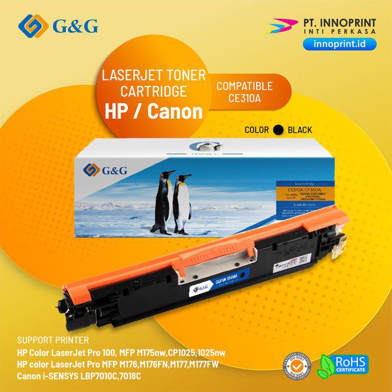 Toner HP LaserJet 100 color MFP M175nw Compatible Black - 126A (CE310)