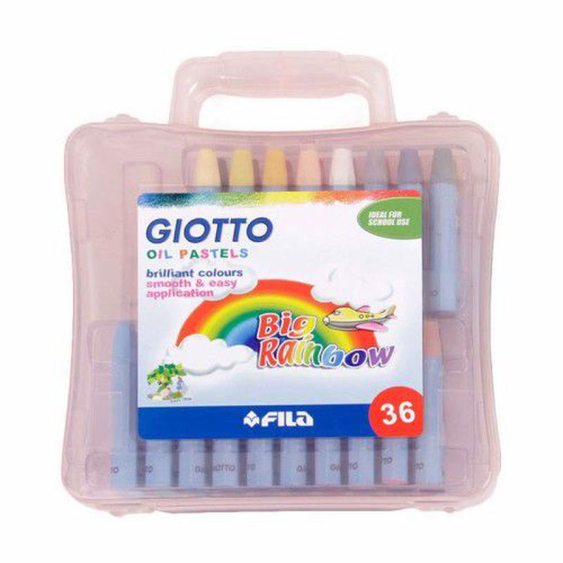 Pastelli A Olio DOMS Jumbo – 50 Tonalità Vivaci Con Strumento Raschiatore