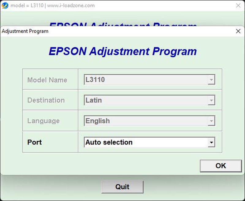 reseter printer epson