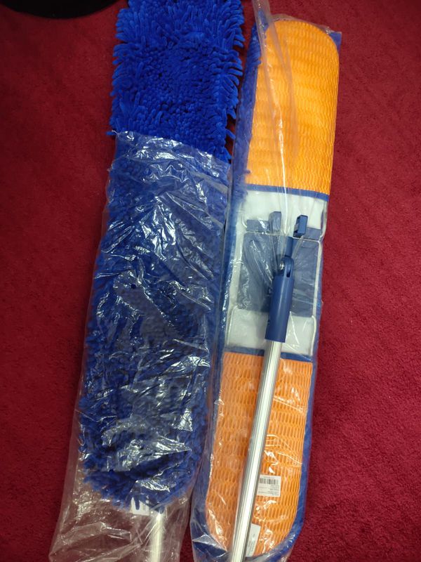 Microfiber Dust Mop Dark Blue L 36 with Aluminum Handle