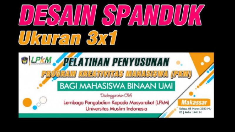 Spanduk ukuran 3x1