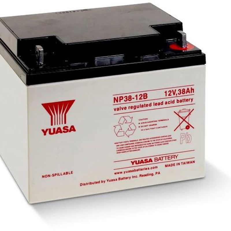 Batterie Portail YUASA NP38-12 - 12V 38Ah - Plomb étanche - Dimensions 197x175x170 Mm