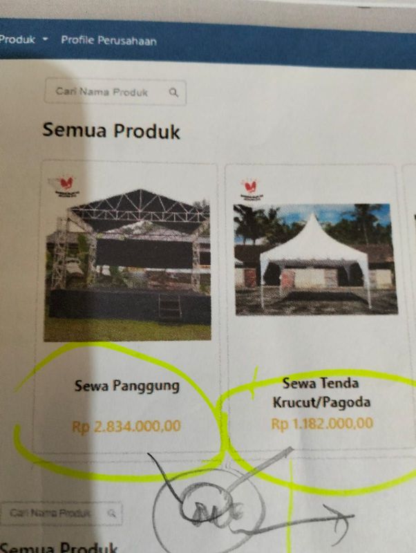 Sewa Tenda Sarnavile