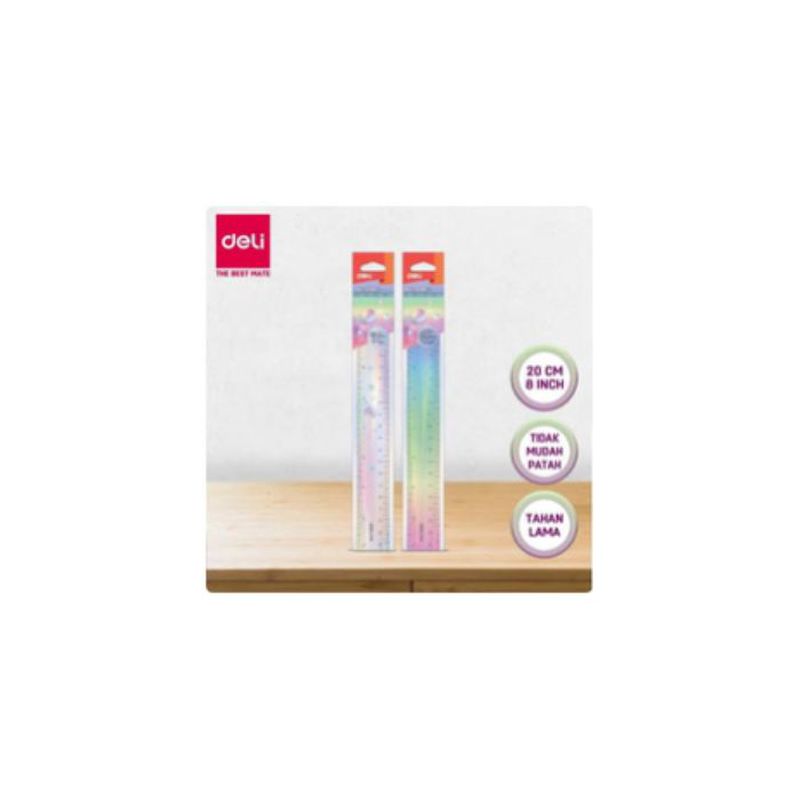 DELI - EH653 Ruler Rainbow 20 cm