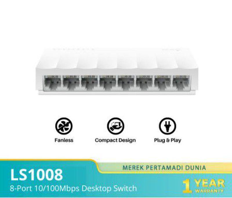 TP-LINK Desktop Switch LS1008 8-Port 10/100Mbps - LS1008G 8-Port 100 ...