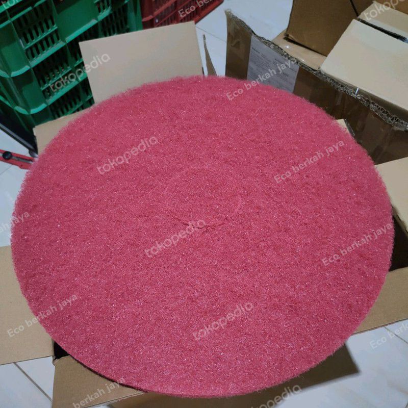 3M Red/brown/white Buffer Pad 5100 16 Inch / Floor Buffing Pad 16" Merah