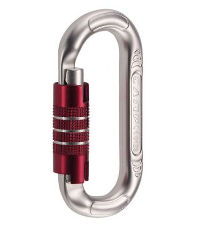 C.A.M.P. Oval Karabiner Mit Sicherung - Stahl Karabiner 28 KN Für Bergsport