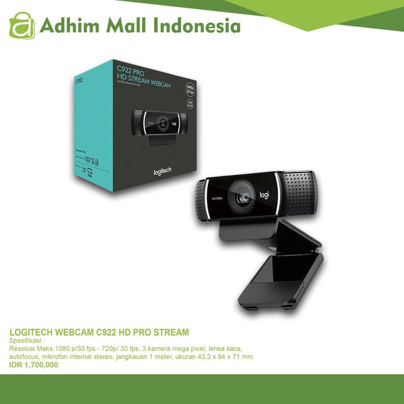 LOGITECH WEBCAM C922 HD PRO STREAM