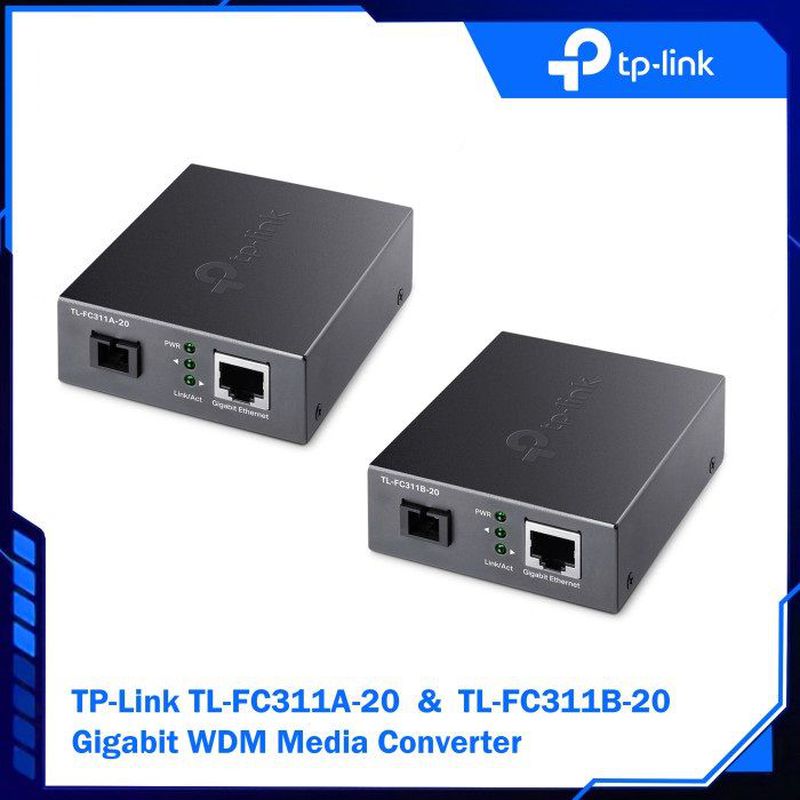 TP LINK TL-FC311A-20+TL FC311B 20 MEDIA LAN TO FO